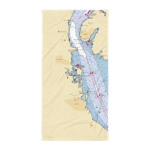 Ba-Mar Basin (West Haverstraw, NY) NOAA Chart Towel