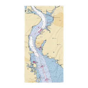 Viking Boat Yard (Verplanck, NY) NOAA Chart Towel