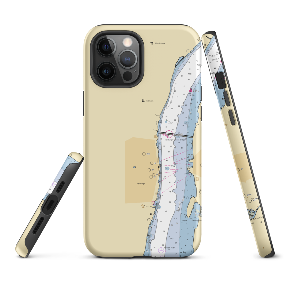 Newburgh Yacht Club (Chelsea, NY) NOAA Chart  Tough iPhone Case iPhone 12 Pro Max model shown