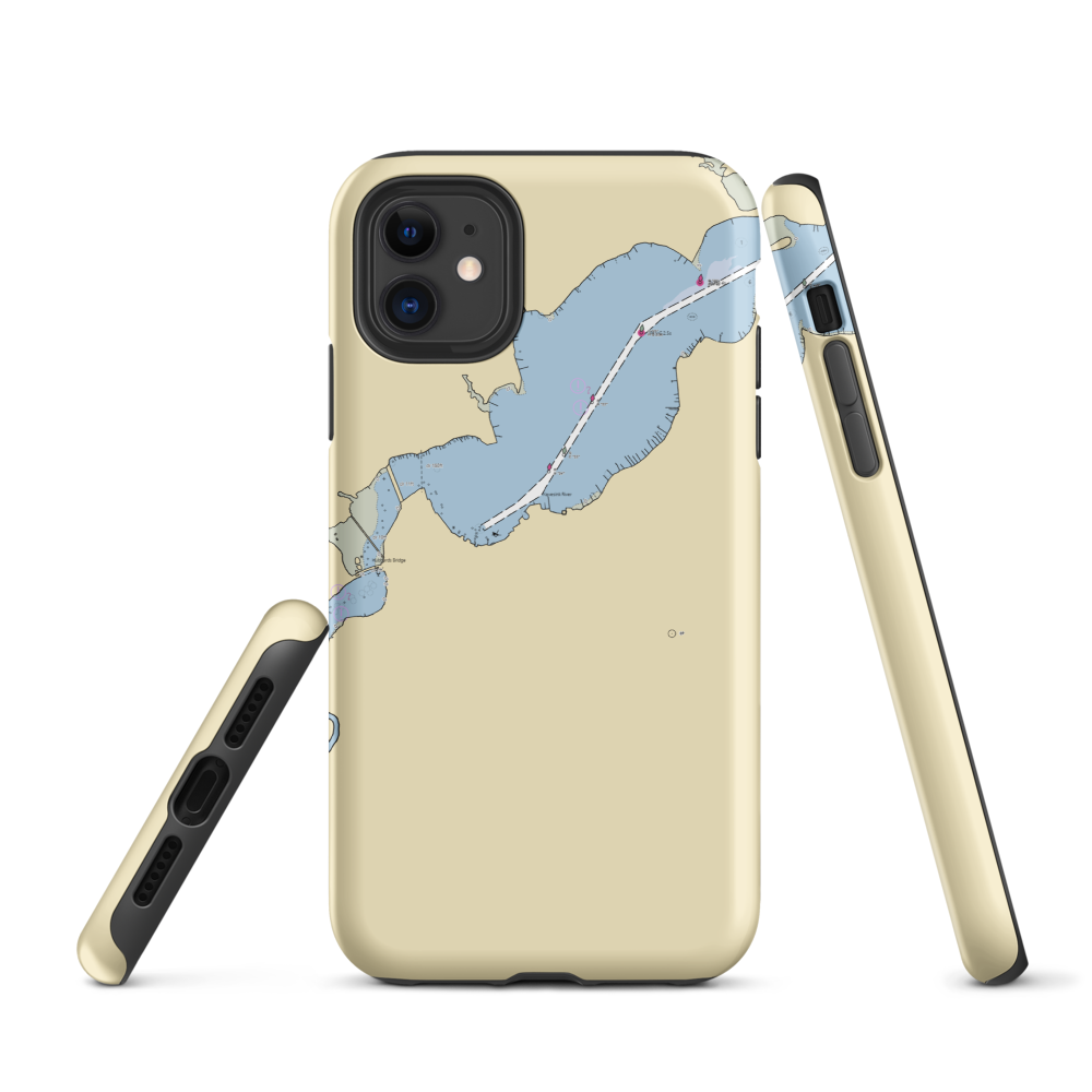 Marine Park Municipal Marina (Red Bank, NJ) NOAA Chart  Tough iPhone Case iPhone 11 model shown