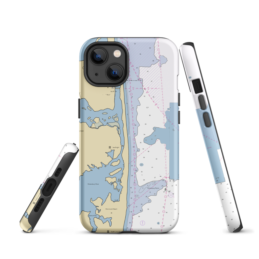 Fair Haven Yacht Works (Fair Haven, NJ) NOAA Chart  Tough iPhone Case iPhone 13 model shown