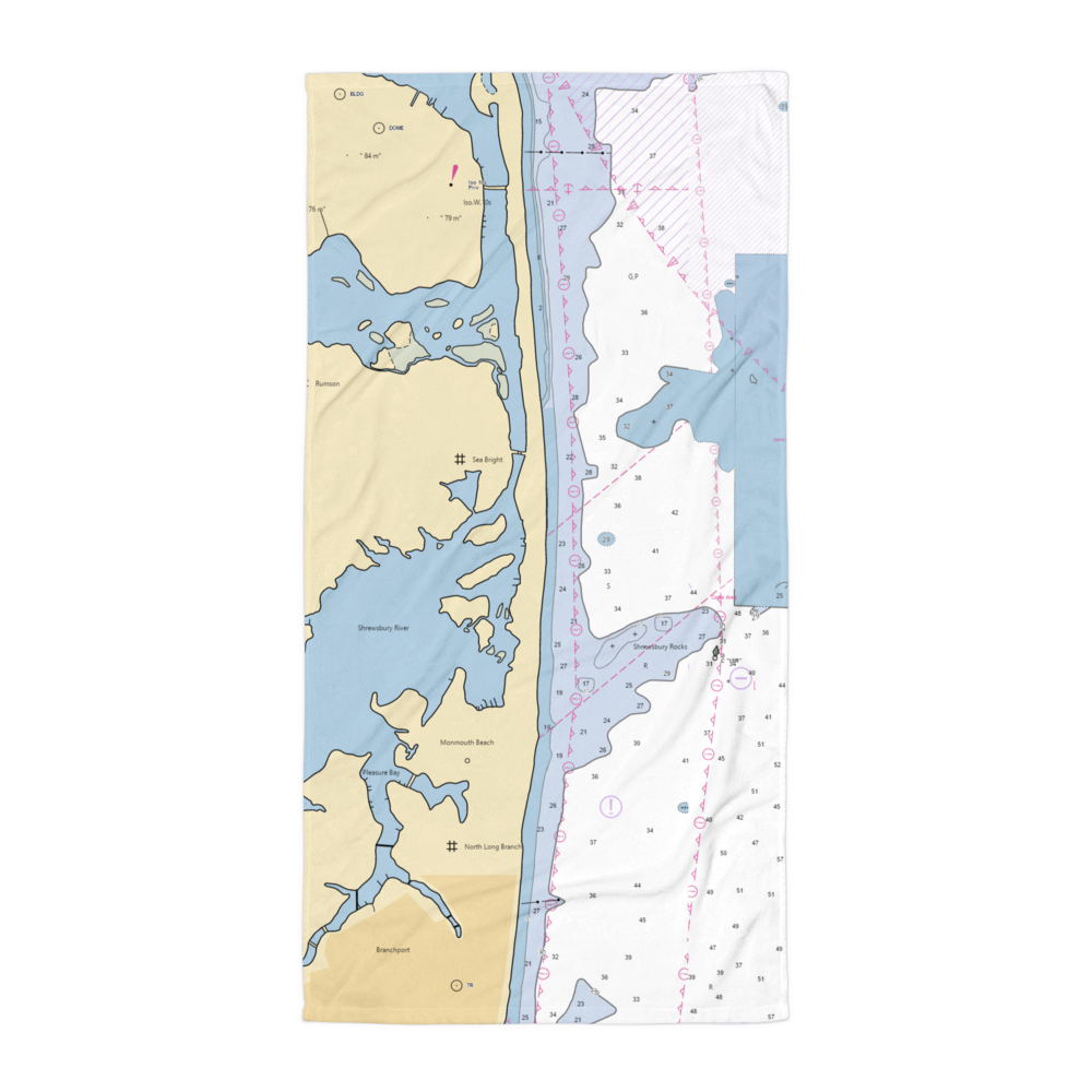 Navesink Marina (Rumson, NJ) NOAA Chart Towel 