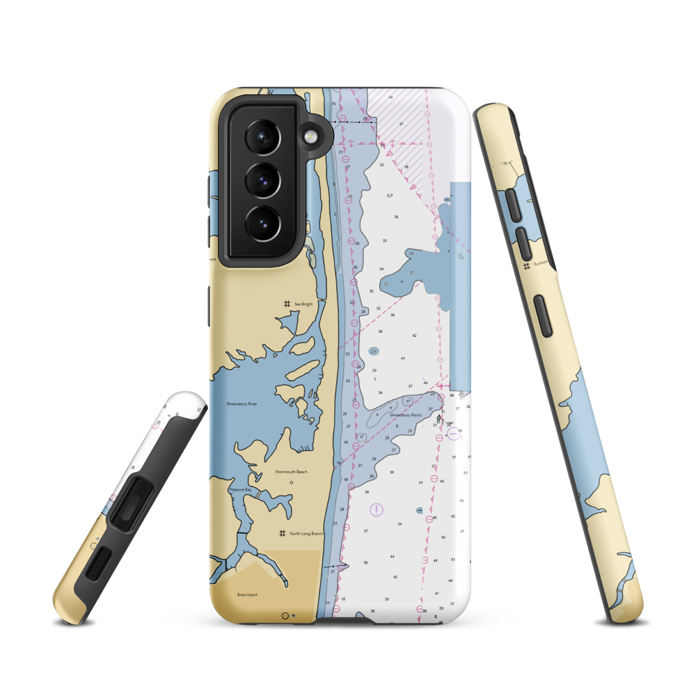 Carriage House Marina (Rumson, NJ) NOAA Chart Samsung Phone Case Samsung Galaxy S21 model shown