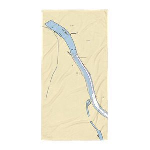 Mercer County Docks on the Delaware (Trenton, NJ) NOAA Chart Towel