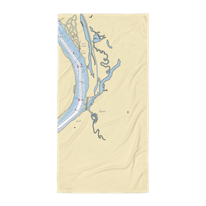 Bordentown Yacht Club (Florence, NJ) NOAA Chart Towel