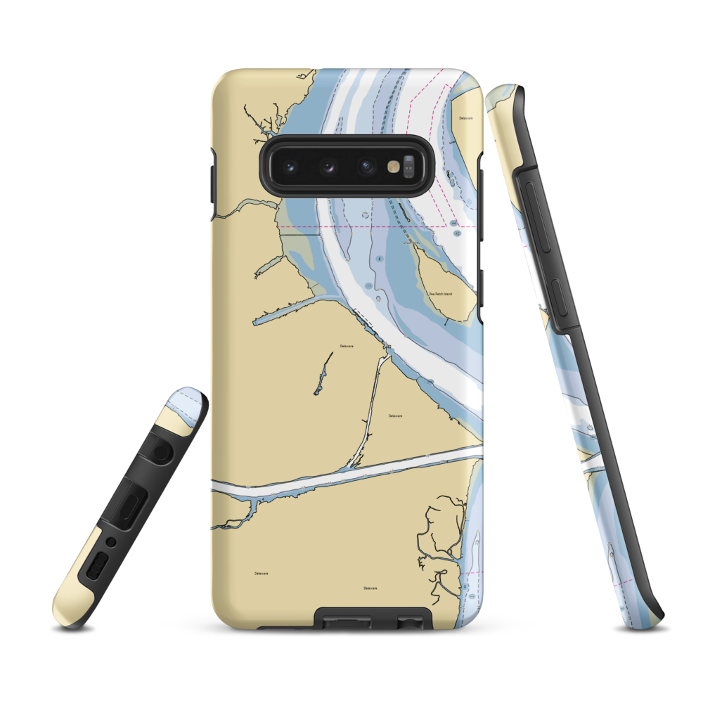 Delaware City Marina (Newark, DE) NOAA Chart Samsung Phone Case Samsung Galaxy S10 Plus model shown