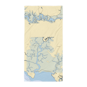 Husted's Landing (Fairton, NJ) NOAA Chart Towel