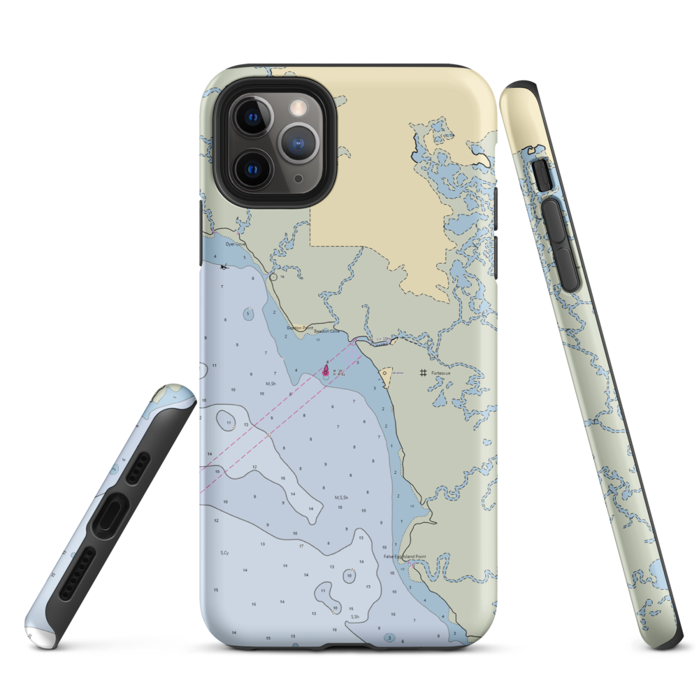 Myers Marina (Fortescue, NJ) NOAA Chart  Tough iPhone Case iPhone 11 Pro Max model shown
