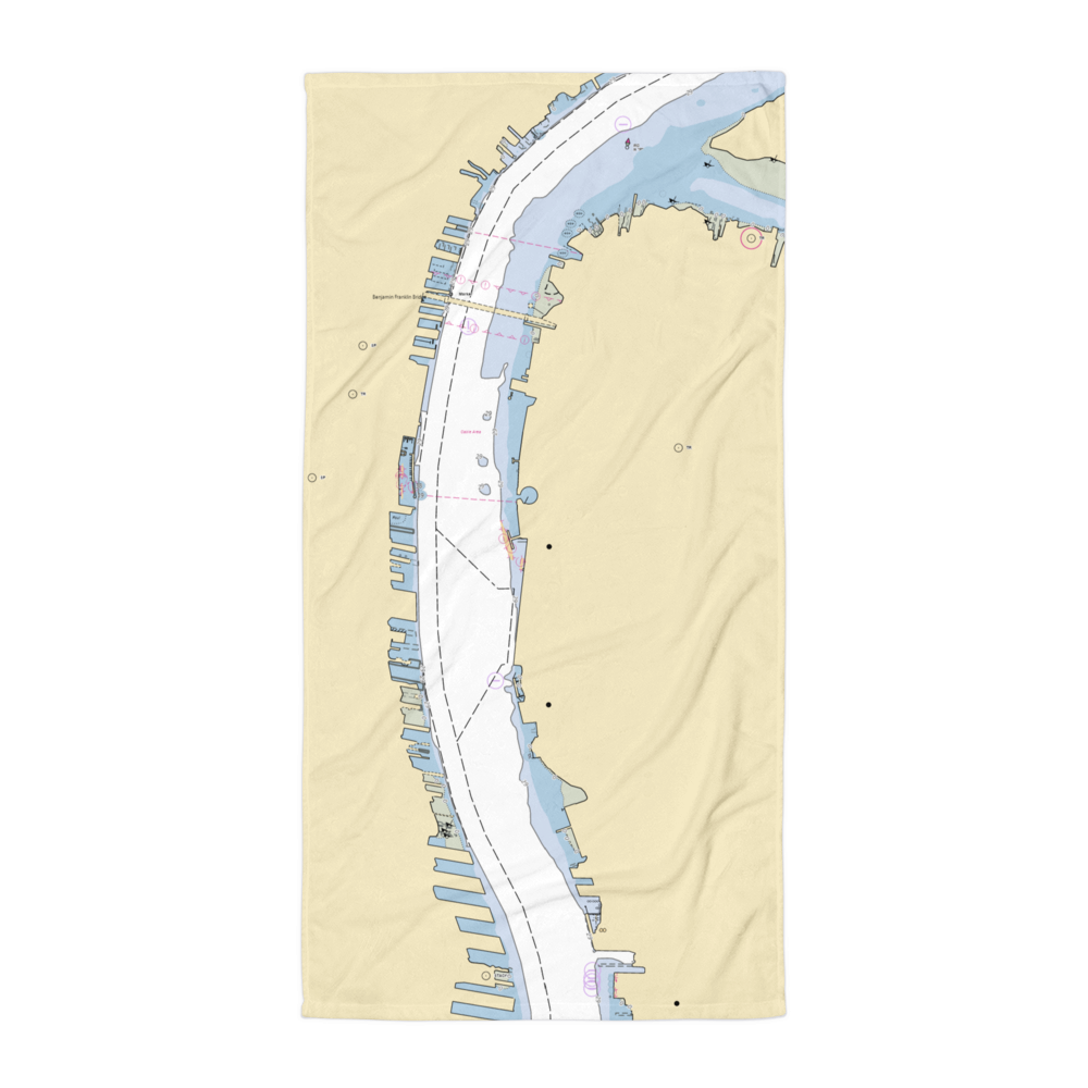 Wiggins Park Marina (Camden, NJ) NOAA Chart Towel 