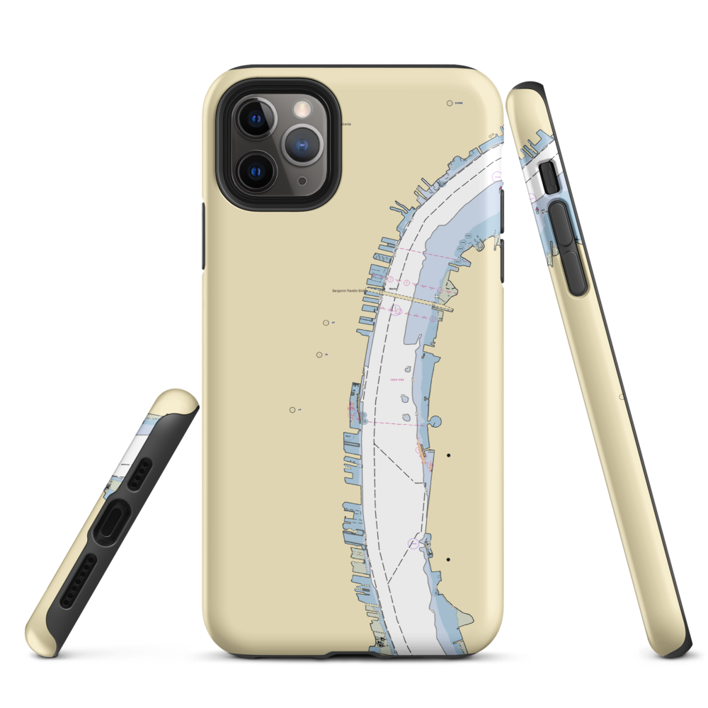 Piers Marina (Philadelphia, PA) NOAA Chart  Tough iPhone Case iPhone 11 Pro Max model shown