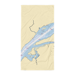 Delaware River Yacht Club (Philadelphia, PA) NOAA Chart Towel