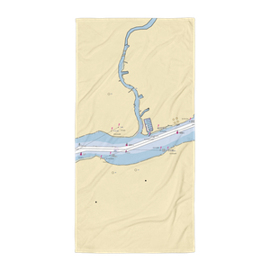 Neshaminy Marina / All Seasons Marina (Croydon, PA) NOAA Chart Towel