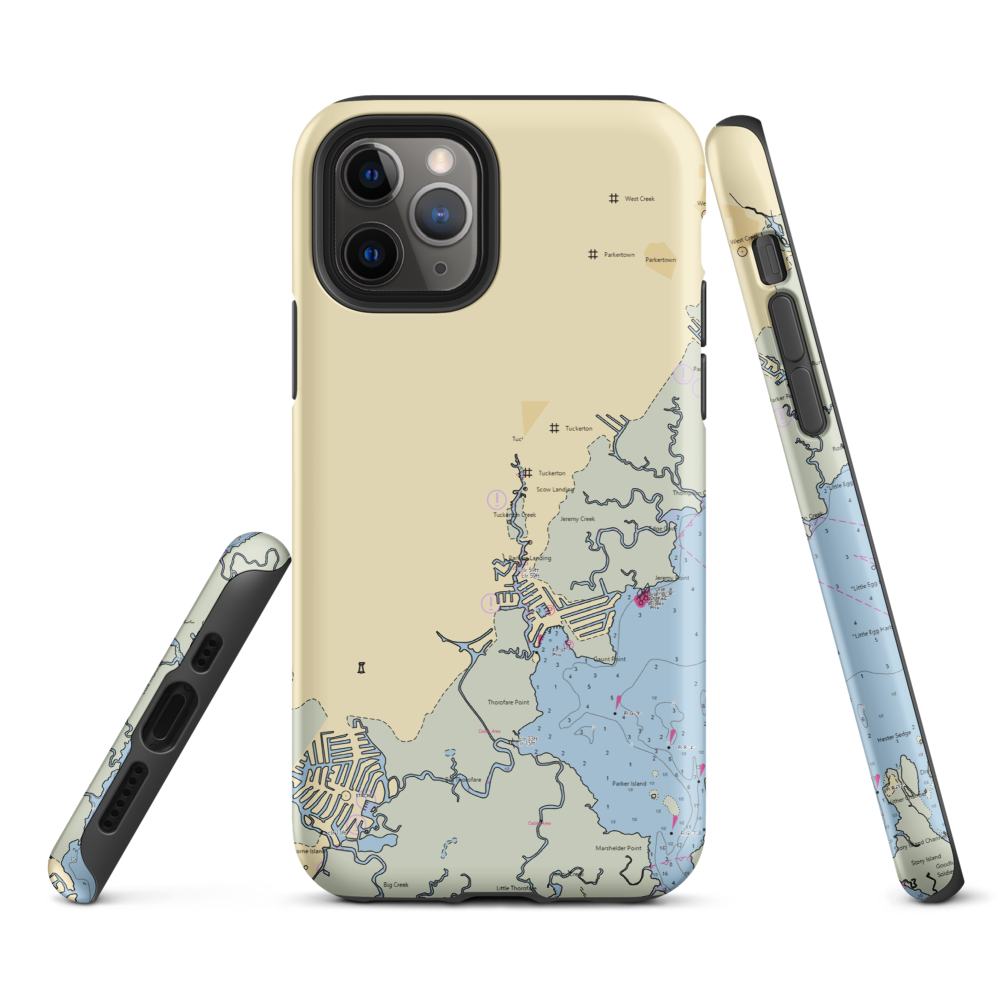 Keeneys Marina LLC (West Creek, NJ) NOAA Chart  Tough iPhone Case iPhone 11 Pro model shown