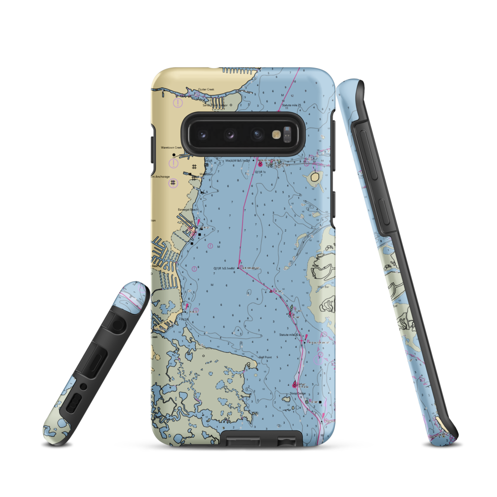 Key Harbor Marina (Toms River, NJ) NOAA Chart Samsung Phone Case Samsung Galaxy S10 model shown