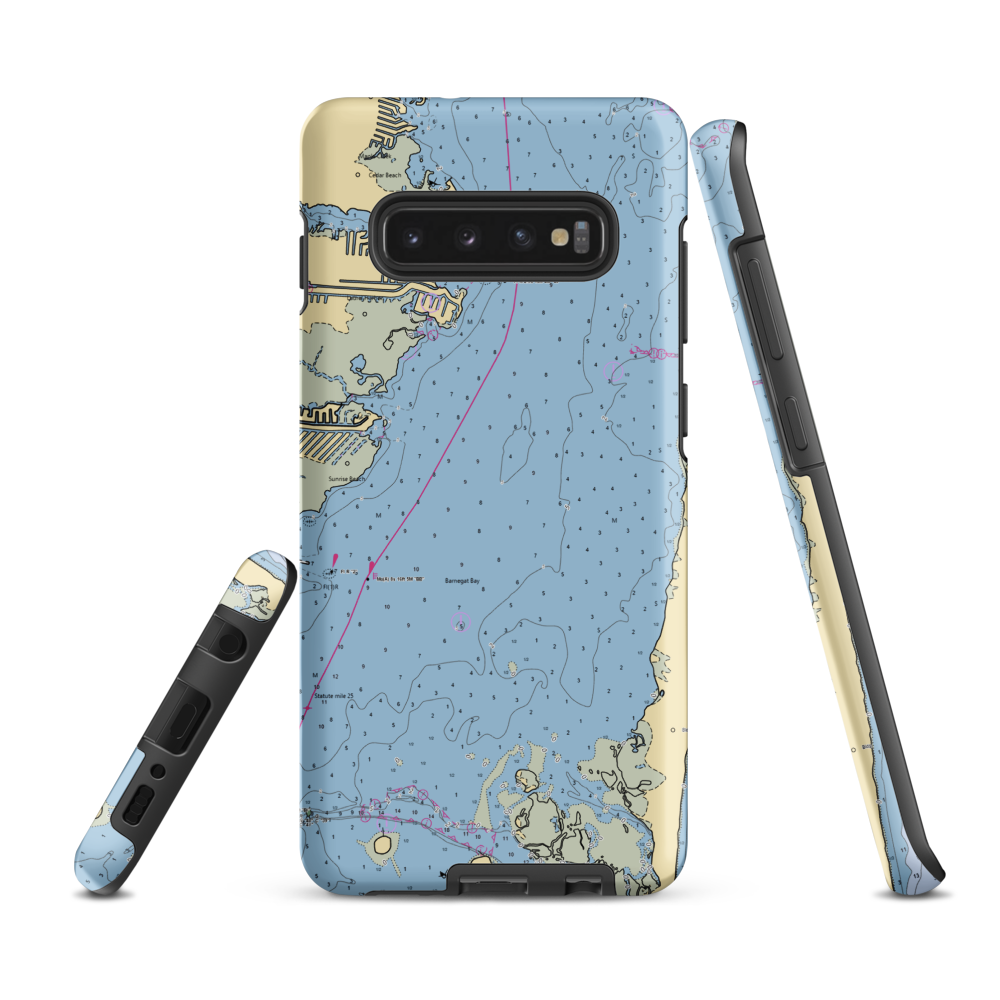 Silver Cloud Harbor Marina (Lanoka Harbor, NJ) NOAA Chart Samsung Phone Case Samsung Galaxy S10 Plus model shown