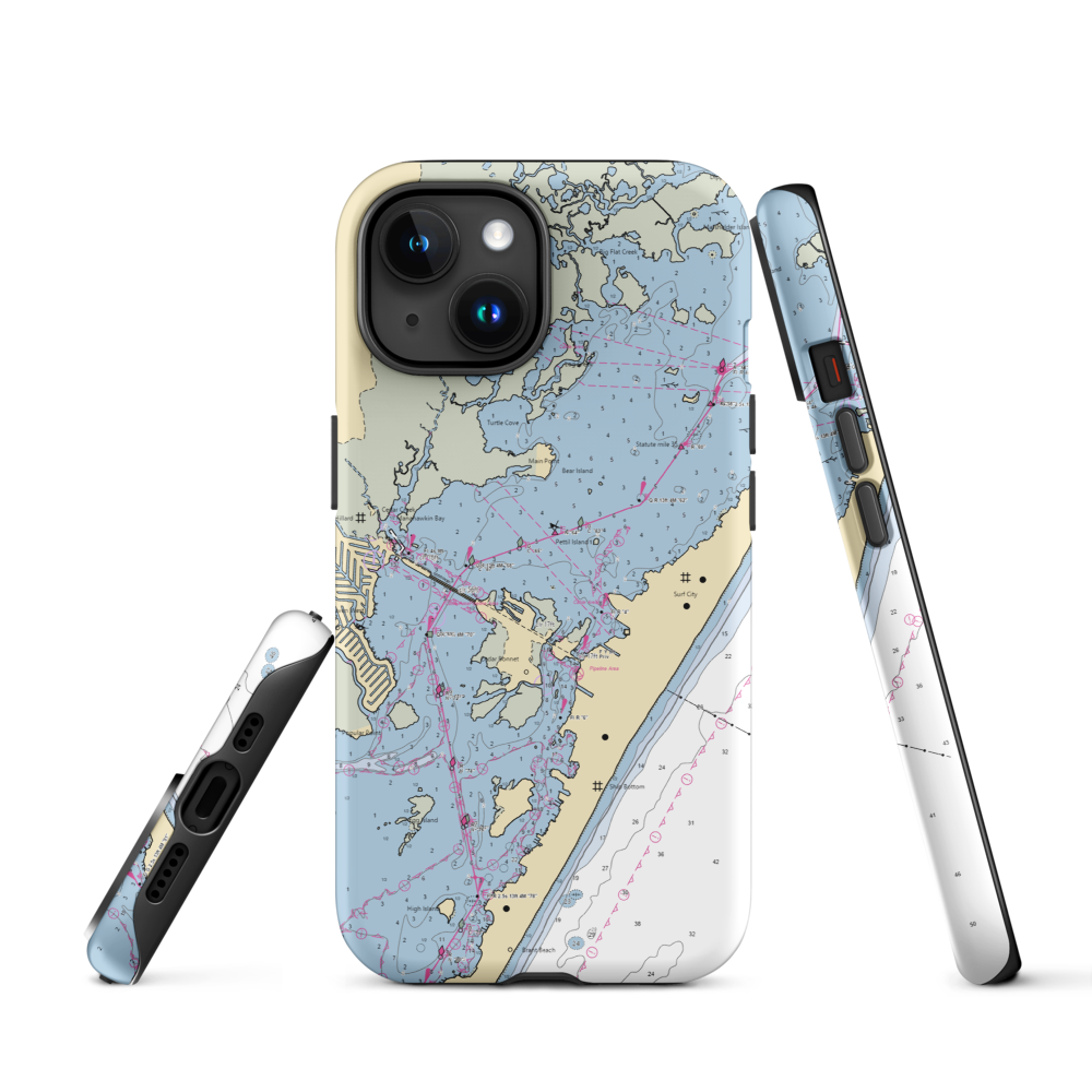 The Boatyard and Marina (Beach Haven, NJ) NOAA Chart  Tough iPhone Case iPhone 15 model shown