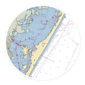 Surf City Yacht Club (Beach Haven, NJ) NOAA Chart Sticker