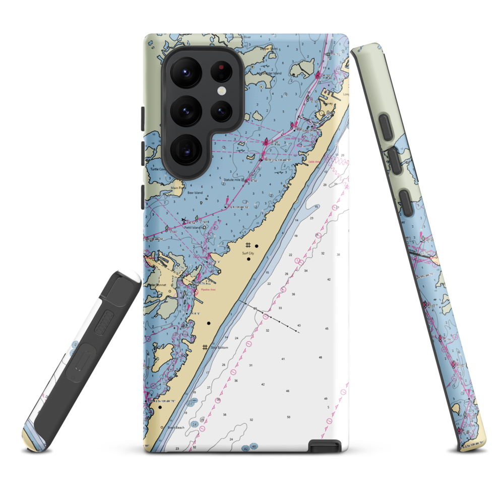 Surf City Marina (Beach Haven, NJ) NOAA Chart Samsung Phone Case Samsung Galaxy S22 Ultra model shown