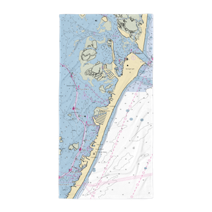 Robbie's Loveladies Marina (Barnegat Light, NJ) NOAA Chart Towel