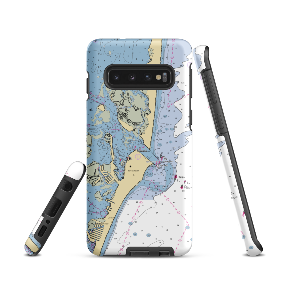 Bobbies Boats (Barnegat Light, NJ) NOAA Chart Samsung Phone Case Samsung Galaxy S10 model shown