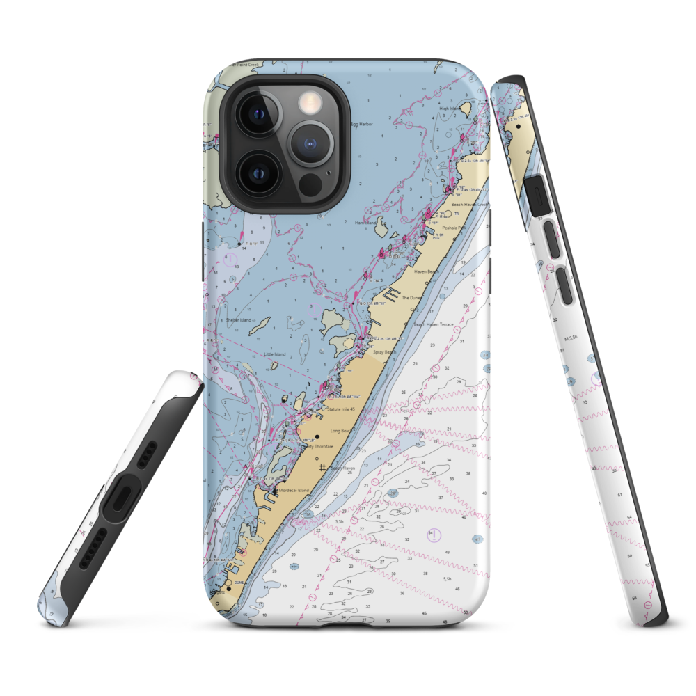Eastern Marine (Beach Haven, NJ) NOAA Chart  Tough iPhone Case iPhone 12 Pro Max model shown