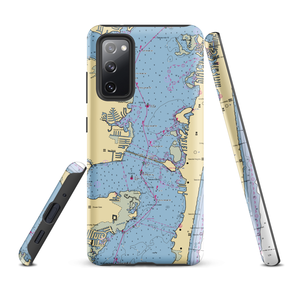 Toms River Yacht Club (Lakewood, NJ) NOAA Chart Samsung Phone Case Samsung Galaxy S20 FE model shown
