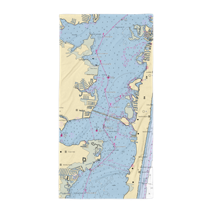 Tom's River Yacht Club -PRIVATE (Lakewood, NJ) NOAA Chart Towel