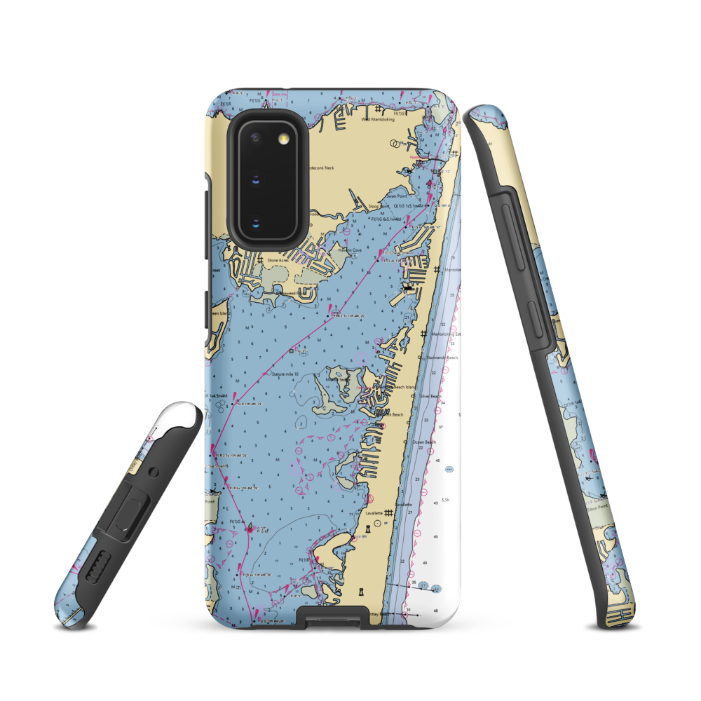 Mystic Knights of the Sea (Island Heights, NJ) NOAA Chart Samsung Phone Case Samsung Galaxy S20 model shown