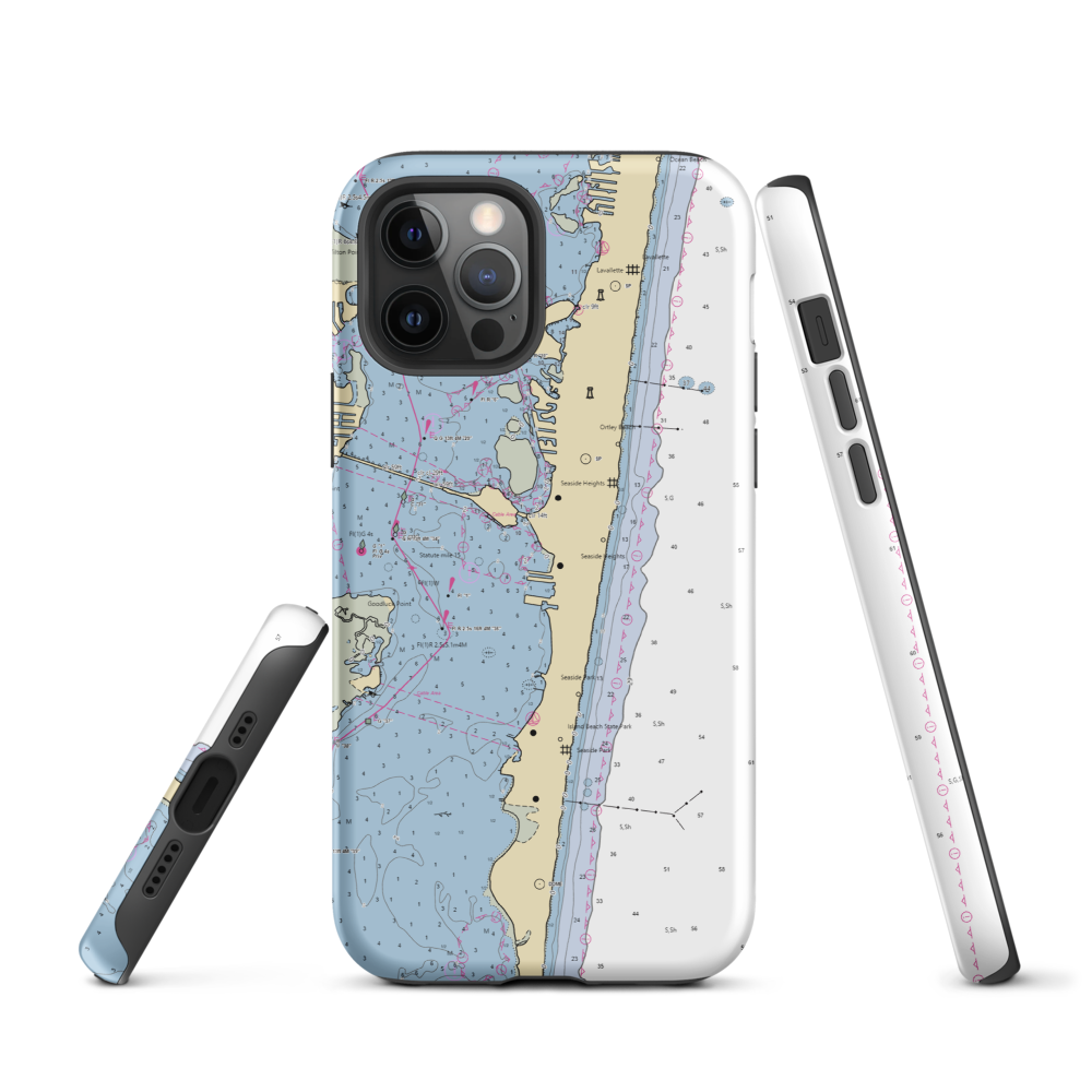 Nelson Marine Basin (Lakewood, NJ) NOAA Chart  Tough iPhone Case iPhone 12 Pro model shown