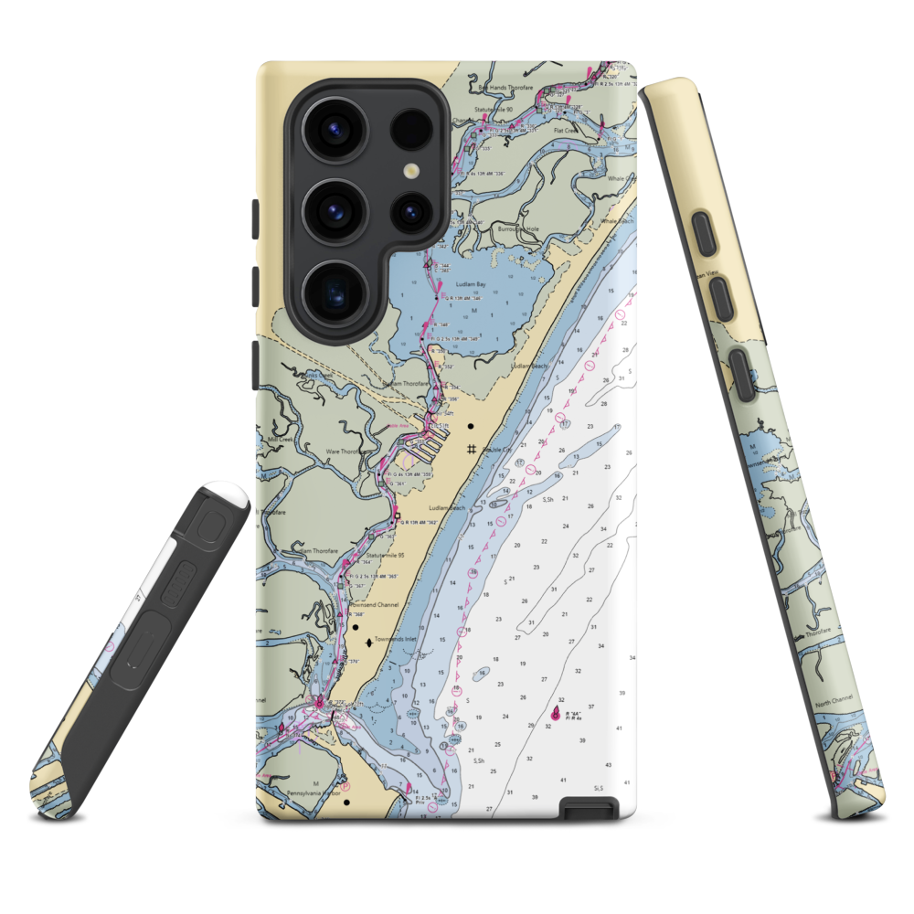 Yacht Club of Sea Isle City (Sea Isle City, NJ) NOAA Chart Samsung Phone Case Samsung Galaxy S23 Ultra model shown