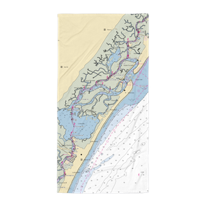 Whale Creek Marina (Strathmere, NJ) NOAA Chart Towel