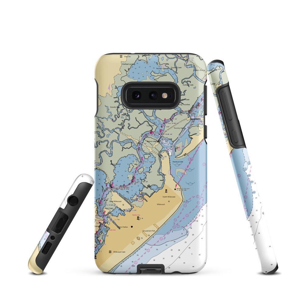 C and T Marine (Stone Harbor, NJ) NOAA Chart Samsung Phone Case Samsung Galaxy S10e model shown