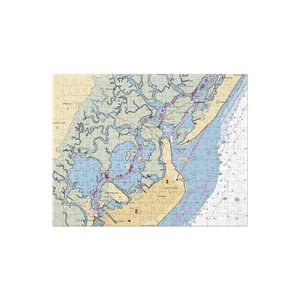 C and T Marine (Stone Harbor, NJ) NOAA Chart Jigsaw Puzzle