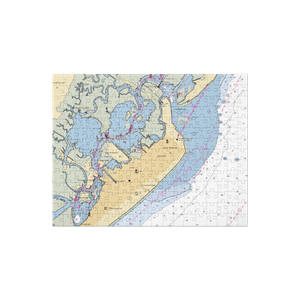 Canal Side Boat & Kayak Rentals (Dennisville, NJ) NOAA Chart Jigsaw Puzzle