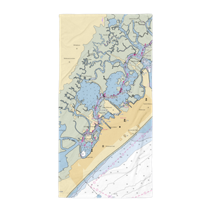 Bunkers Marina on Post Creek (Whitesboro, NJ) NOAA Chart Towel