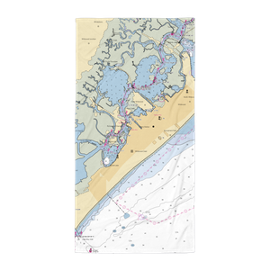 Greater Wildwood Yacht Club (Rio Grande, NJ) NOAA Chart Towel