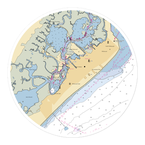 Greater Wildwood Yacht Club (Rio Grande, NJ) NOAA Chart Sticker