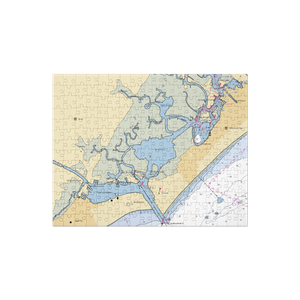 Two Mile Landing Marina (Rio Grande, NJ) NOAA Chart Jigsaw Puzzle