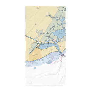 Bree-Zee-Lee Yacht Basin (Rio Grande, NJ) NOAA Chart Towel