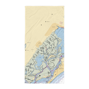 Hackney's Boat Yard (Longport, NJ) NOAA Chart Towel