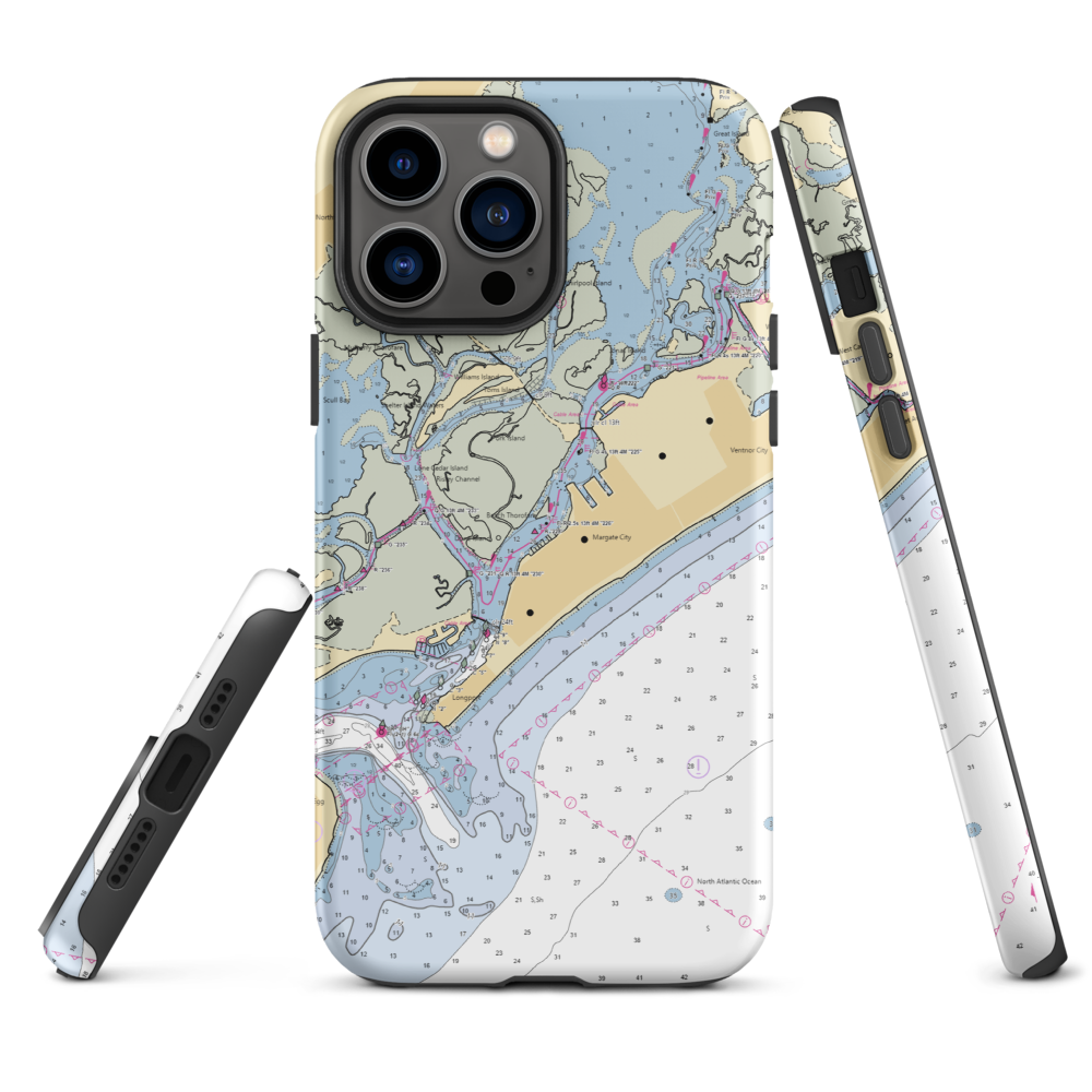 Ray Scott's Dock (Longport, NJ) NOAA Chart  Tough iPhone Case iPhone 13 Pro Max model shown