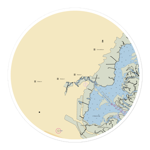 Absecon Bay Sportsman Ctr (Brigantine, NJ) NOAA Chart Sticker