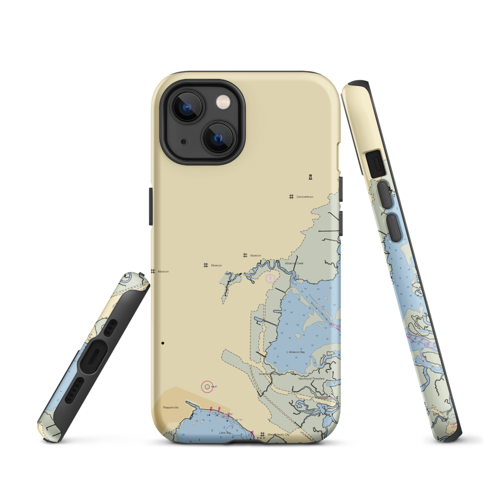 Up The Creek Marina (Brigantine, NJ) NOAA Chart  Tough iPhone Case iPhone 13 model shown
