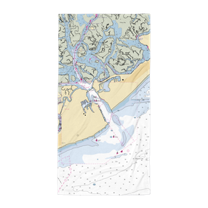 Historic Gardner's Basin (Brigantine, NJ) NOAA Chart Towel