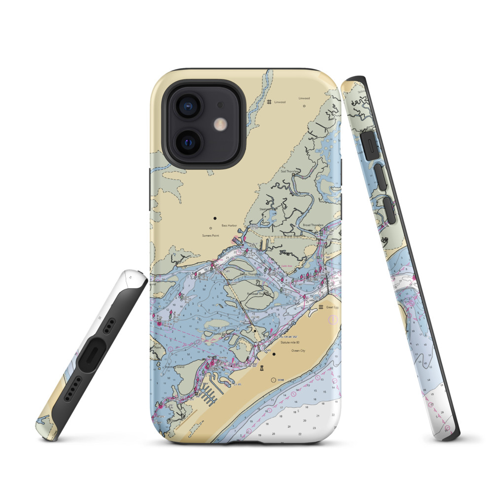 Harbour Cove Marina (Egg Harbor Township, NJ) NOAA Chart  Tough iPhone Case iPhone 12 model shown