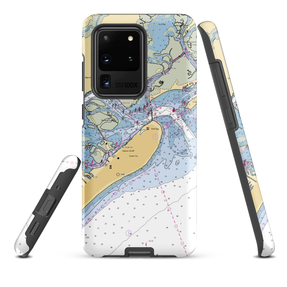 Ocean City Yacht Club (Ocean City, NJ) NOAA Chart Samsung Phone Case Samsung Galaxy S20 Ultra model shown