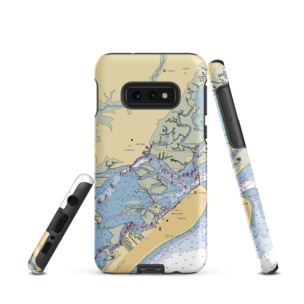 Somers Point Municipal Marina (Ocean City, NJ) NOAA Chart Samsung Phone Case Samsung Galaxy S10e model shown