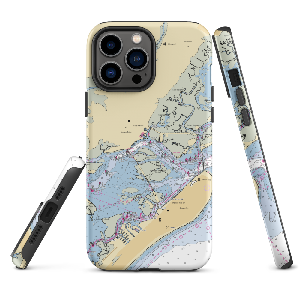 Dolfin Dock Inc (Ocean City, NJ) NOAA Chart  Tough iPhone Case iPhone 13 Pro Max model shown