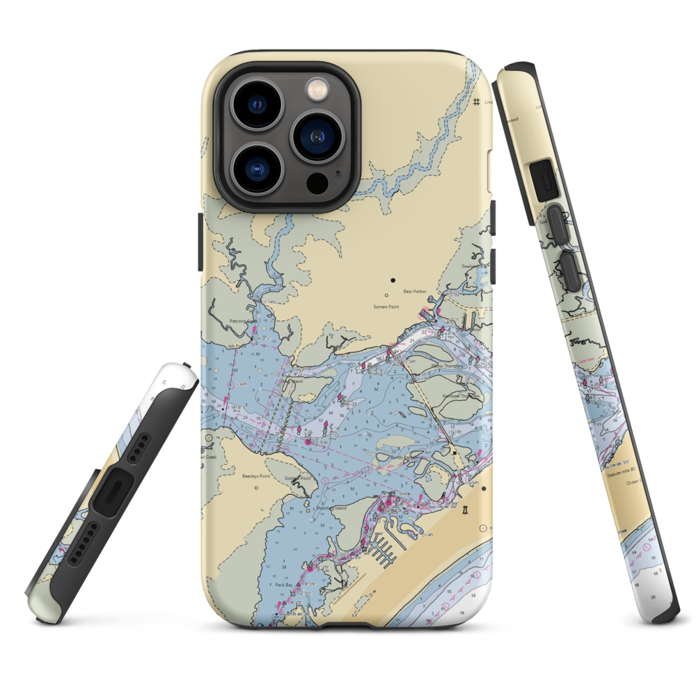 Waterfront Marine (Ocean City, NJ) NOAA Chart  Tough iPhone Case iPhone 13 Pro Max model shown