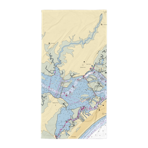 TJ's Bait & Tackle Gateway Marine (Egg Harbor Township, NJ) NOAA Chart Towel